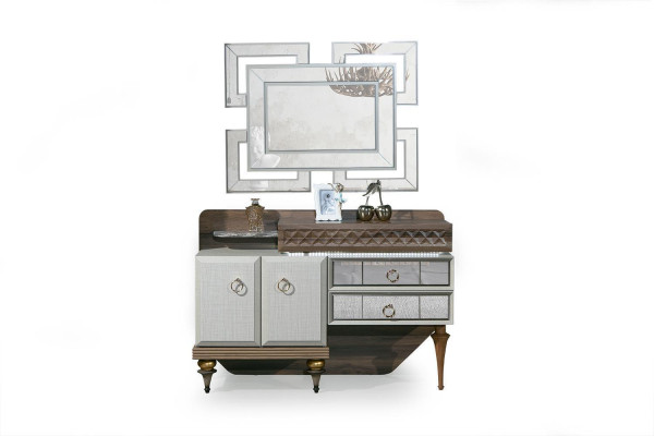 Furniture Bedroom Design Dressing Table Mirror Wood Sideboard Console