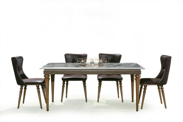 Complete Set Dining Table 4x Chairs Dining Room Set Dining Wood Table 4 Piece Set