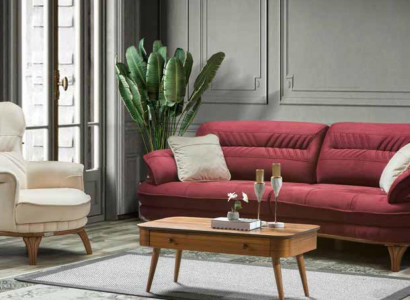 Sofa 3-seater + armchair living room sofa sofas armchair luxury fabric furniture
