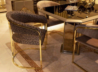 Dining room chair luxury modern chair textile design Italian furniture