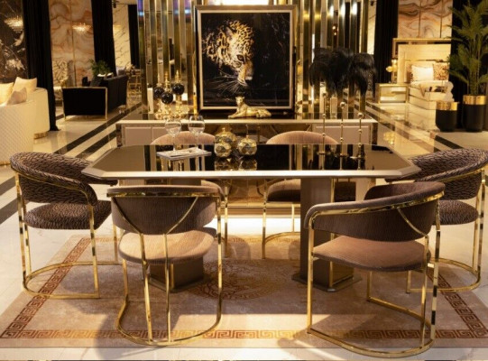 Dining room chair luxury modern chair textile design Italian furniture
