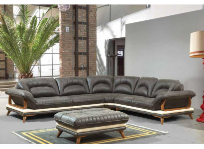 Sectional L-shaped sofa couch upholstery sofas living landscape fabric sofa