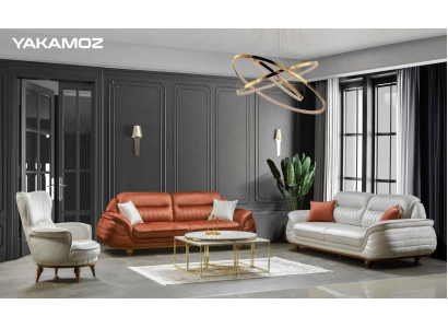 Set of sofas armchair sofa set 3+3+1 seater luxury fabric living room
