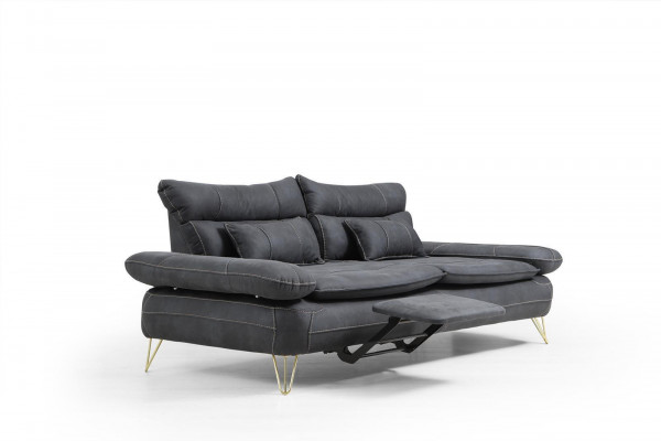 Sofa set 3+3+1+1 seater set black sofa armchair sofas set 4-piece