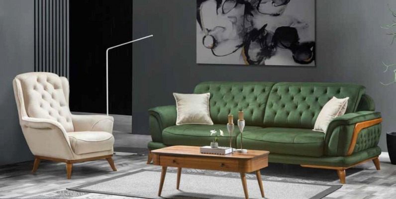 Sofa 3-seater Classic Couches Luxury Furniture Sofas Fabric Couch