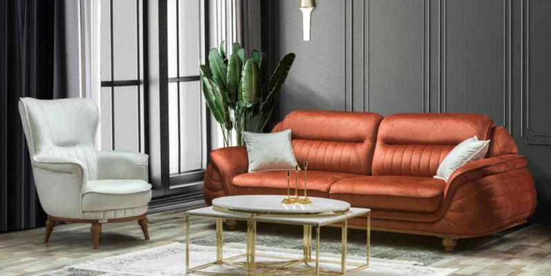 Armchair Luxury Design Textile Living Room Classic Style Furniture Lounge