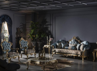 Baroque Classic Living Room Couch Set Suite Table Sofa Suite 6 pieces
