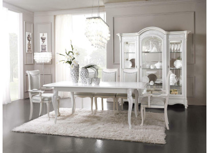 Italian Dining Room Furniture Set Dining Group Cabinet Table 6x Chairs 8-piece.