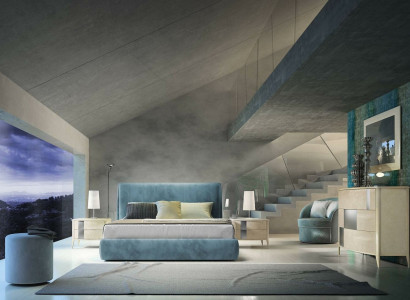 Designer bed upholstery design luxury double hotel beds sleep room