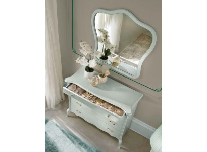 Mirror dresser cabinet chest of drawers bedroom set wood modern style dressing table