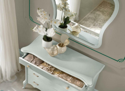 Mirror dresser cabinet chest of drawers bedroom set wood modern style dressing table