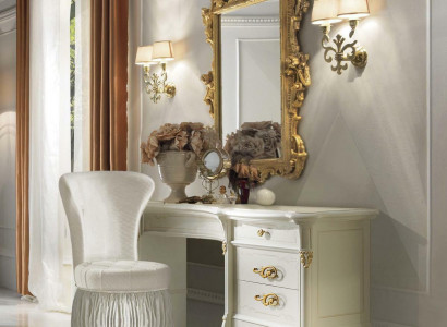Dressing table mirror stool sideboard bedroom chest of drawers baroque rococo 3-piece new