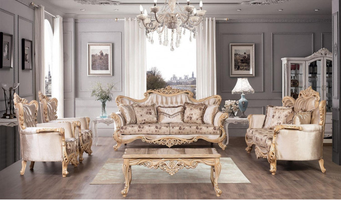 Sofa suite couch set sofa armchair upholstery furniture coffee table 5-piece new