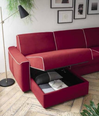 Modern design sectional sofa Focus fabric L-shaped living area couch Italian furniture