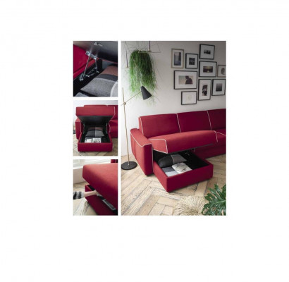 Modern design sectional sofa Focus fabric L-shaped living area couch Italian furniture