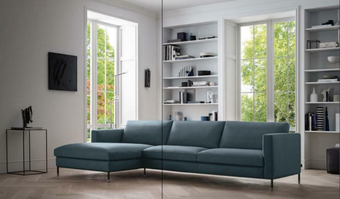 Leather sofa living area corner sofa XXL upholstered corner seat couch L-shape living room