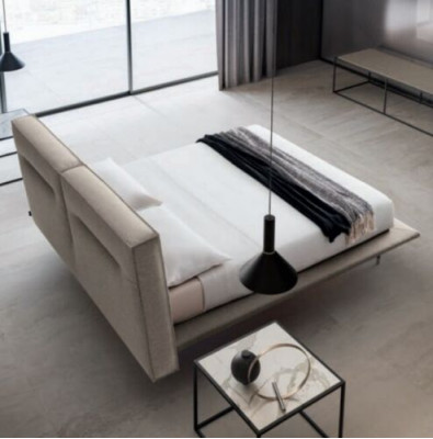 Design wood leather beds 200x200cm bed bedroom hotel beds double
