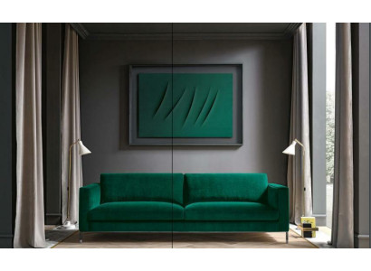 Living room green three-seater fabric design couches upholstered sofa sofas green furniture
