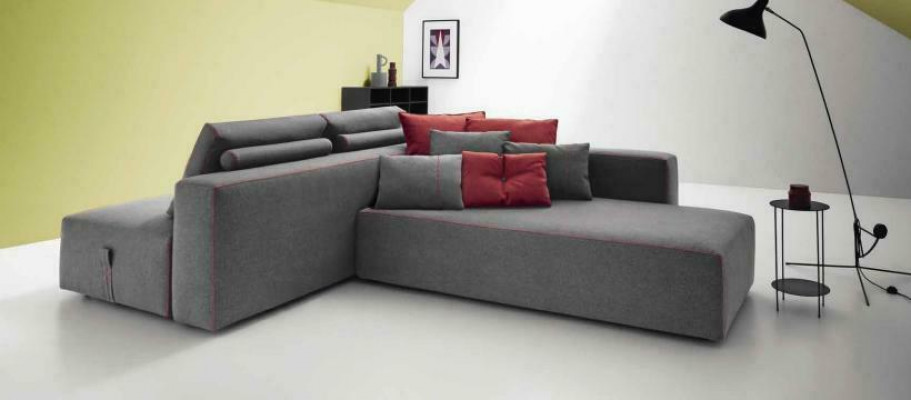 Sofa L-shape fabric couch corner upholstered seat sofa living room modern alfitalia