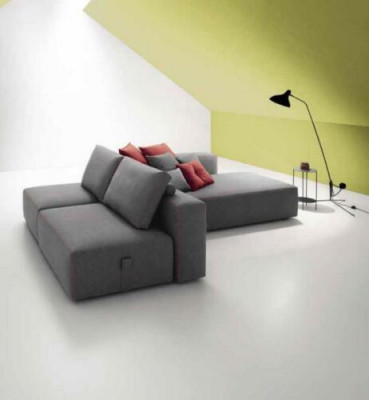 Sofa L-shape fabric couch corner upholstered seat sofa living room modern alfitalia