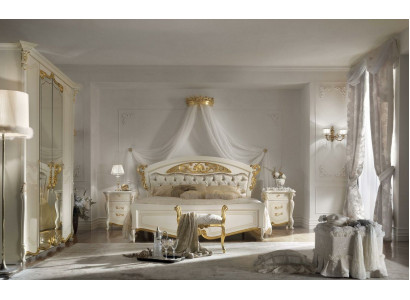 Bedroom bed design beds 4-piece set classic Italian furniture nightstand