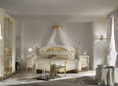 Bedroom bed design beds 4-piece set classic Italian furniture nightstand