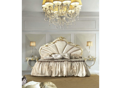 Design Bedroom 3-piece. Bed 2x Nightstand Classic Luxury Bed Set Furniture