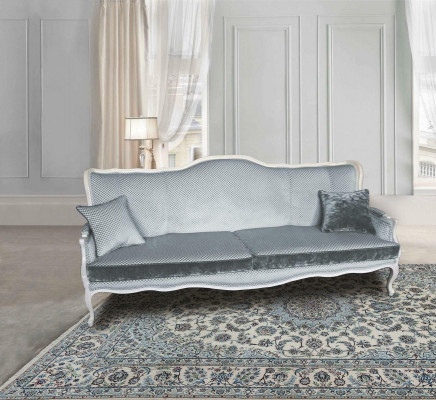 Classic three-seater sofa 3-seater couch baroque rococo upholstered sofas couches