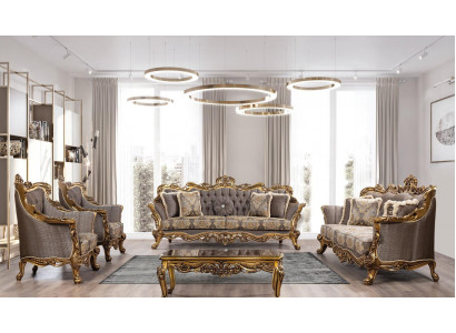 Luxury sofa set classic couch sofa upholstery furniture set complete 5-piece