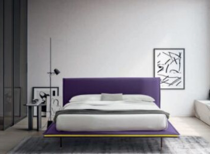 Design bed 140x200cm upholstered luxury beds double hotel sleep room wood new