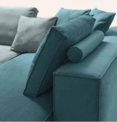 Designer sofa couch corner stool upholstered set living room L-shape modern alfitalia