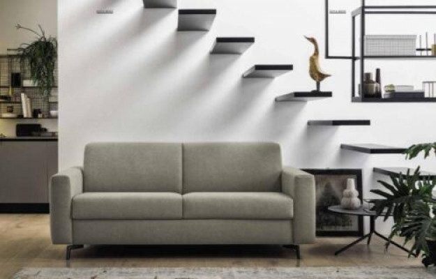Living landscape upholstered sofa lounge sofa three-seater sofa fabric sofa couch Italy