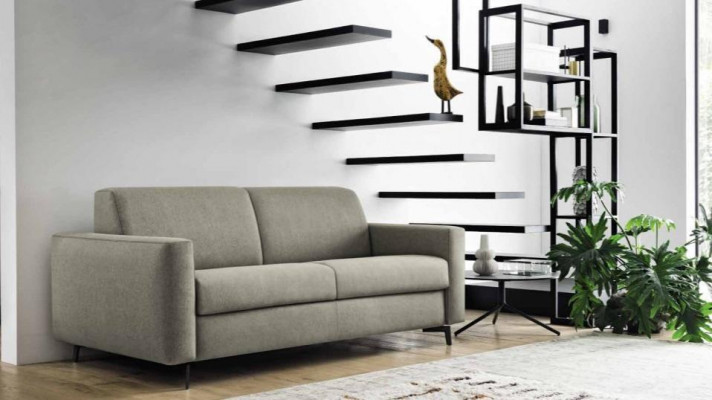 Living landscape upholstered sofa lounge sofa three-seater sofa fabric sofa couch Italy