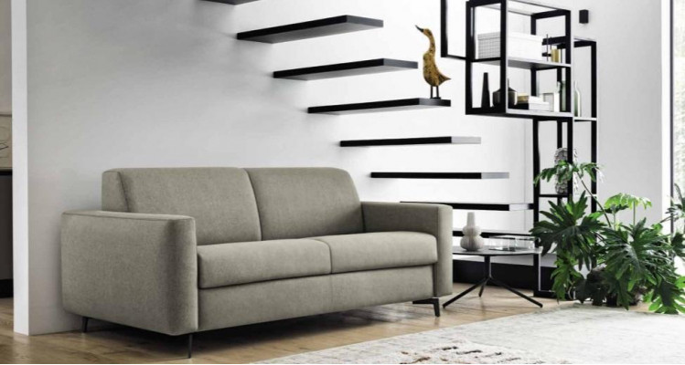 Living landscape upholstered sofa lounge sofa three-seater sofa fabric sofa couch Italy