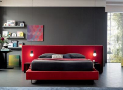 Design luxury double hotel beds fabric luxury bedroom bed Italian furniture new