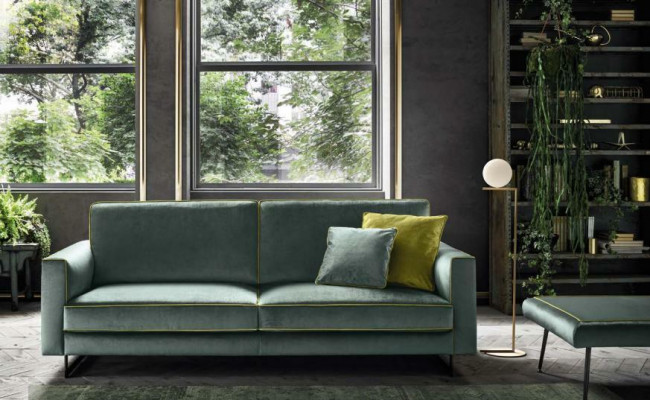 Italian sofa design luxury upholstered couch modern sofa 3-seater alfitalia new