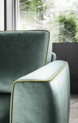 Italian sofa design luxury upholstered couch modern sofa 3-seater alfitalia new