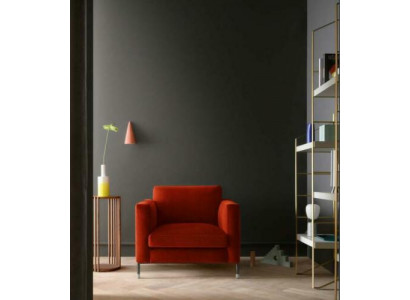 Design Lounge Club Relax Armchair Chair Upholstery TV Textile Red Luxury Fabric New