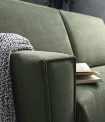 Furniture Living Room Design Green Textile Alfitalia Modern Design Luxury Sofa 2 Seater