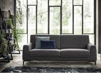 Design Gray Sofa 3-Seater Modern Fabric Couch Sofa Upholstered Sofas Luxury alfitalia