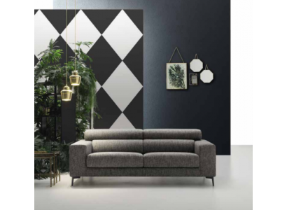 Modern 3-seater Sofa Room Furniture Gray Design Three-seater Couch Upholstered Sofa