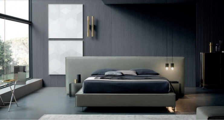 Luxury Upholstered Velvet Fabric Designer Bed Bedroom Beds Leather Hotel New