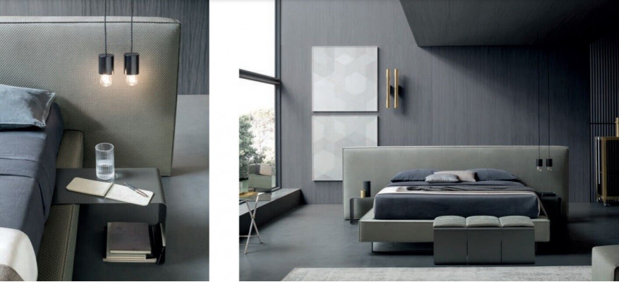 Luxury Upholstered Velvet Fabric Designer Bed Bedroom Beds Leather Hotel New