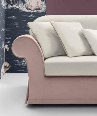 Classic upholstered furniture sofas design luxury couch sofa textile sofas pink 3-seater