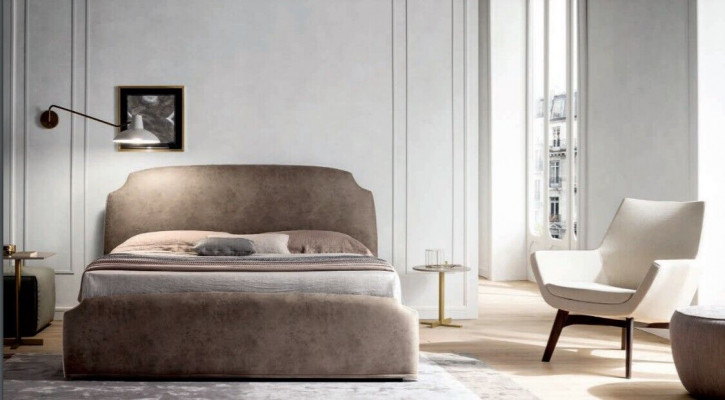 Luxury double bedroom textile beds 200x200 bed upholstered bed Italian furniture