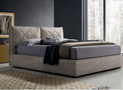 Designer fabric hotel wood beds double sleeping room luxury modern Italy