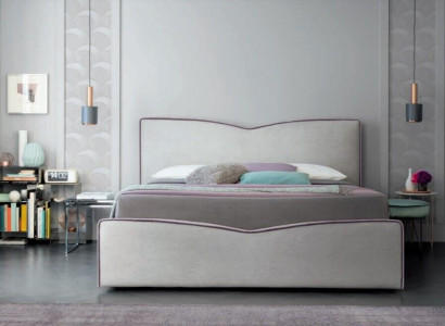 Double bed 200x200cm Designer bed Double beds New Modern Hotel Leather Fabric