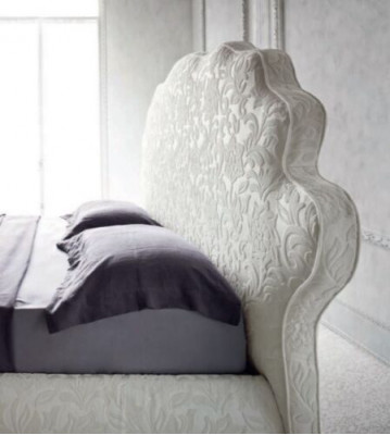 Luxury Italian Design Furniture Bedroom Double Bed 160x200cm Wood Textile Furniture