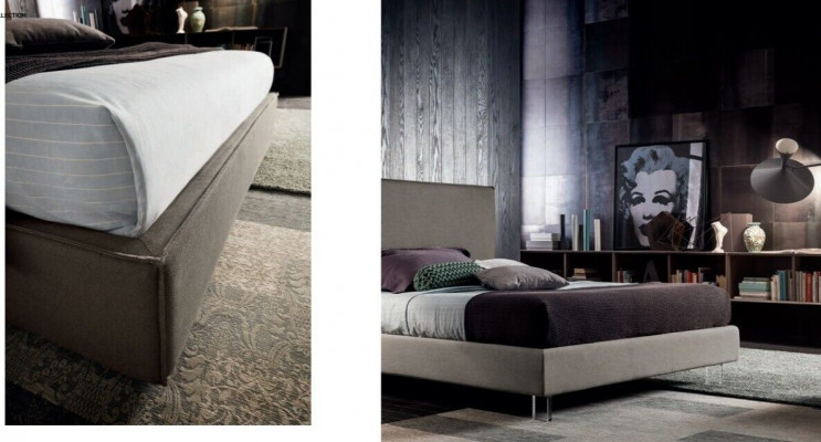 Luxury double bed brown 200x200 bedroom leather hotel bed upholstery design