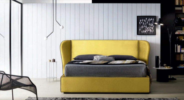Furniture Fabric Design Interior Upholstered Bed Frame Beds Luxury Bed Hotel Royal